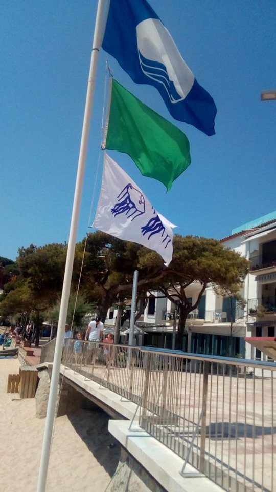 oneja la bandera per presència de meduses a Llafranc i Tamariu