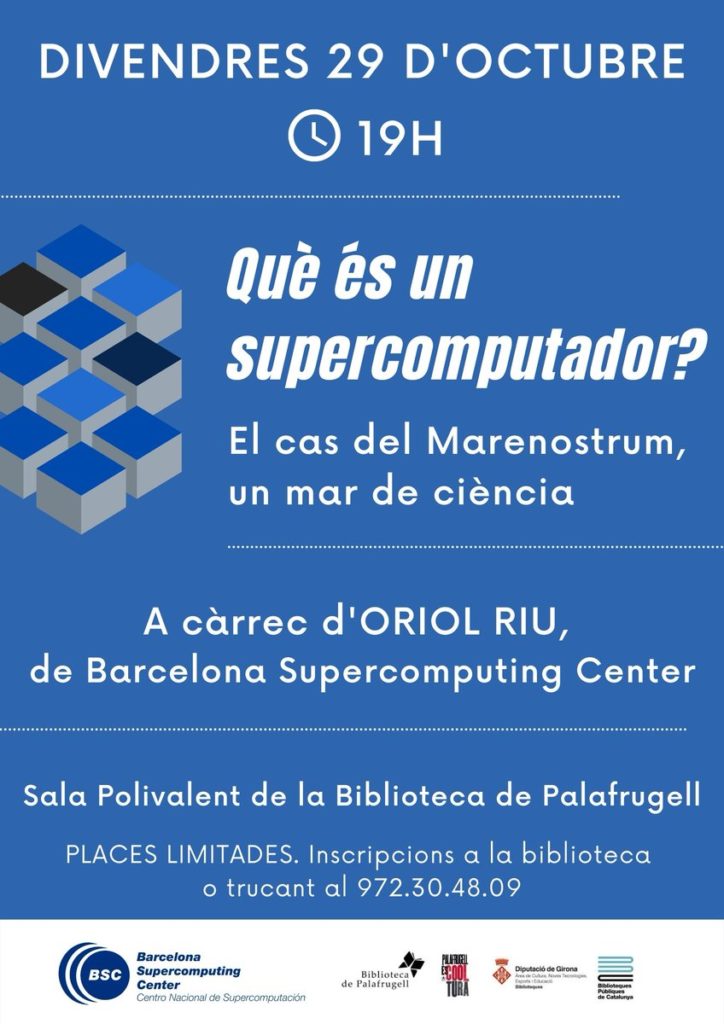 Cartell de la xerrada 'Què és un supercomputador?'