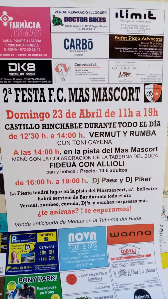 Cartell festa Mas Mascort FC