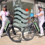Bicicleta elèctrica a l'ABS de Palafrugell