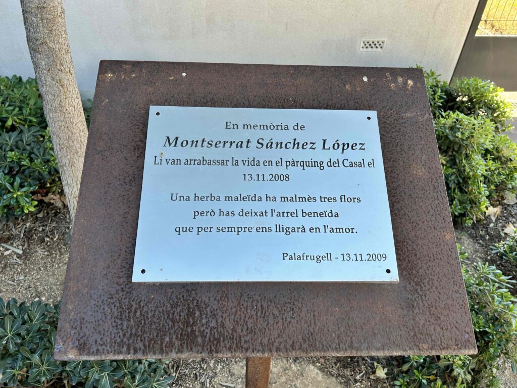 Placa de Montse Sánchez