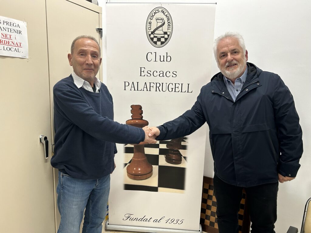 Joan Mató i Enric Deulofeu del Club d'Escacs de Palafrugell