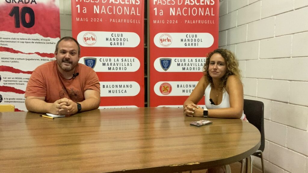 Pau Lladó i Maria Comas del Club Handbol Garbí