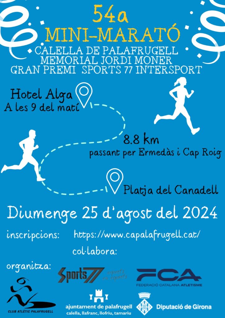 Cartell de la 54a Mini-marato de Calella 2024