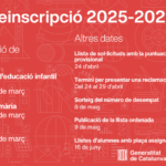 Preinscripcions del curs 2025-26