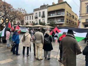 Manifestació a favor de Palestina el 23 de març
