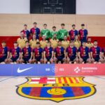 Equip d'handbol del FC Barcelona amb Roger Piferrer