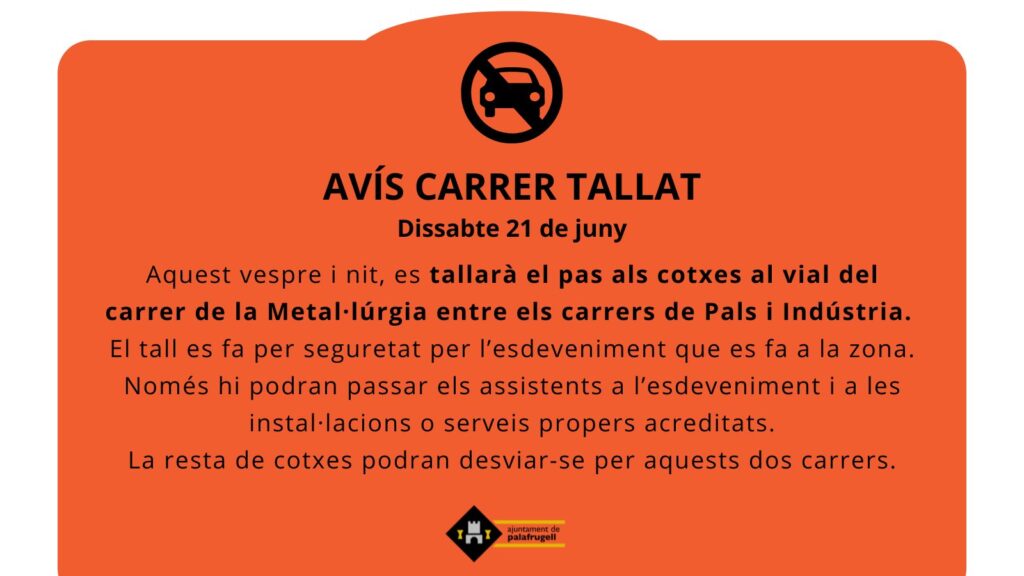 Talls de trànsit al polígon industrial