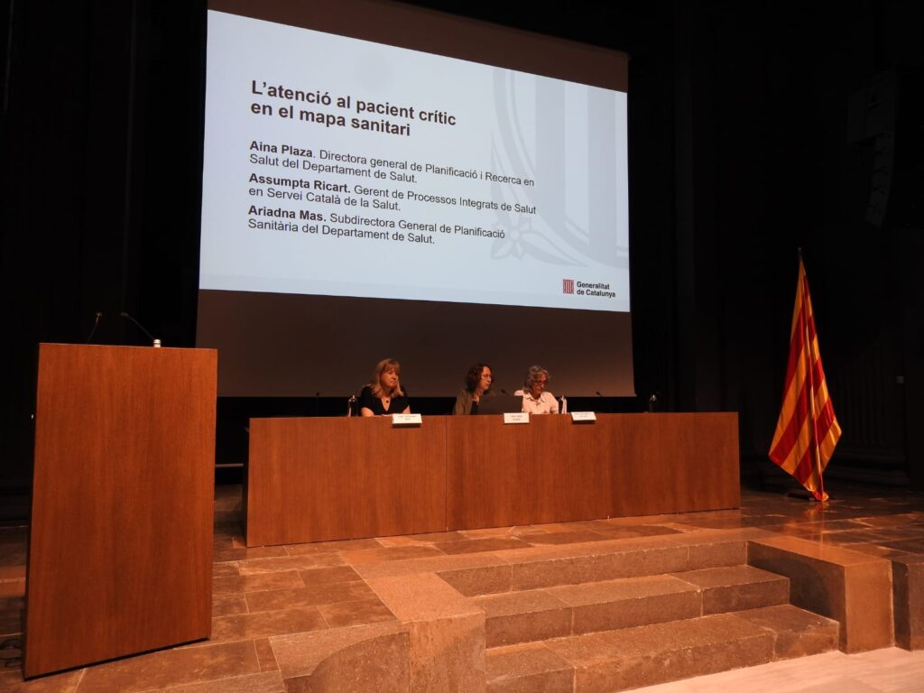 Imatge d'una de les taules de la Jornada celebrada avui a Girona
