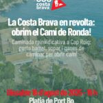 Cartell de la mobilizació de SOS Costa Brava a Cap Roig