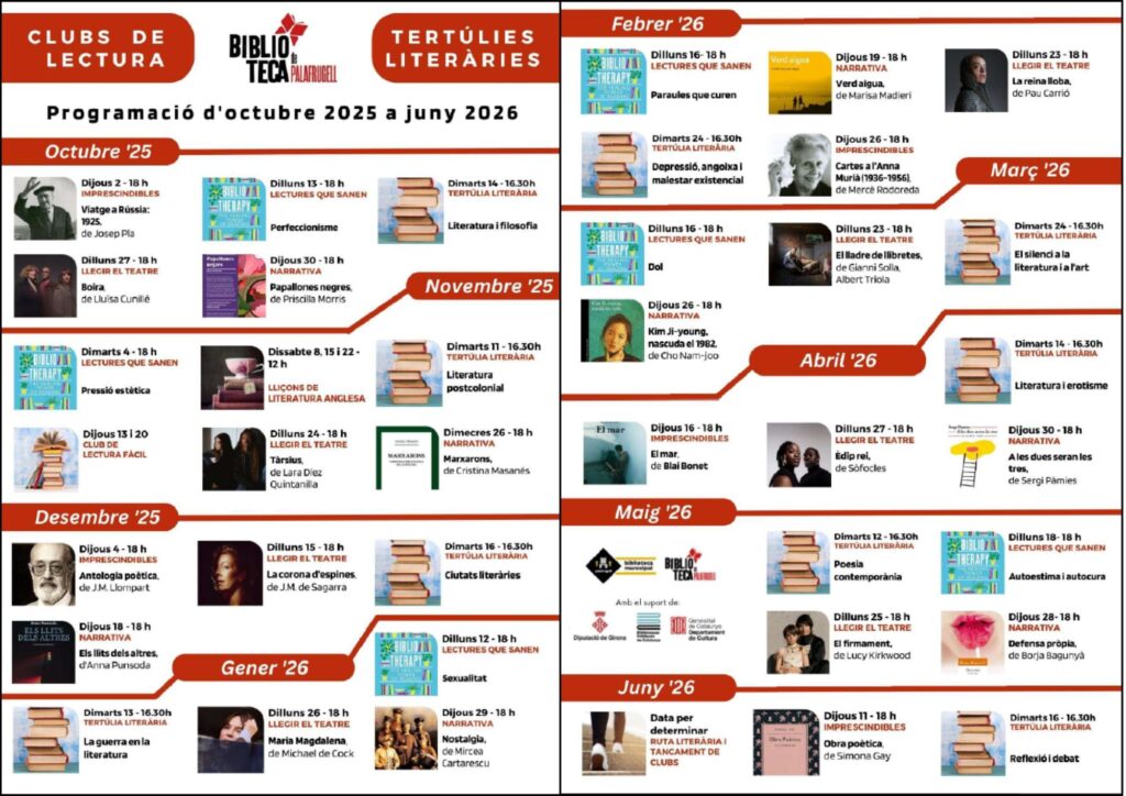 Programació de la biblioteca del curs 2025-26