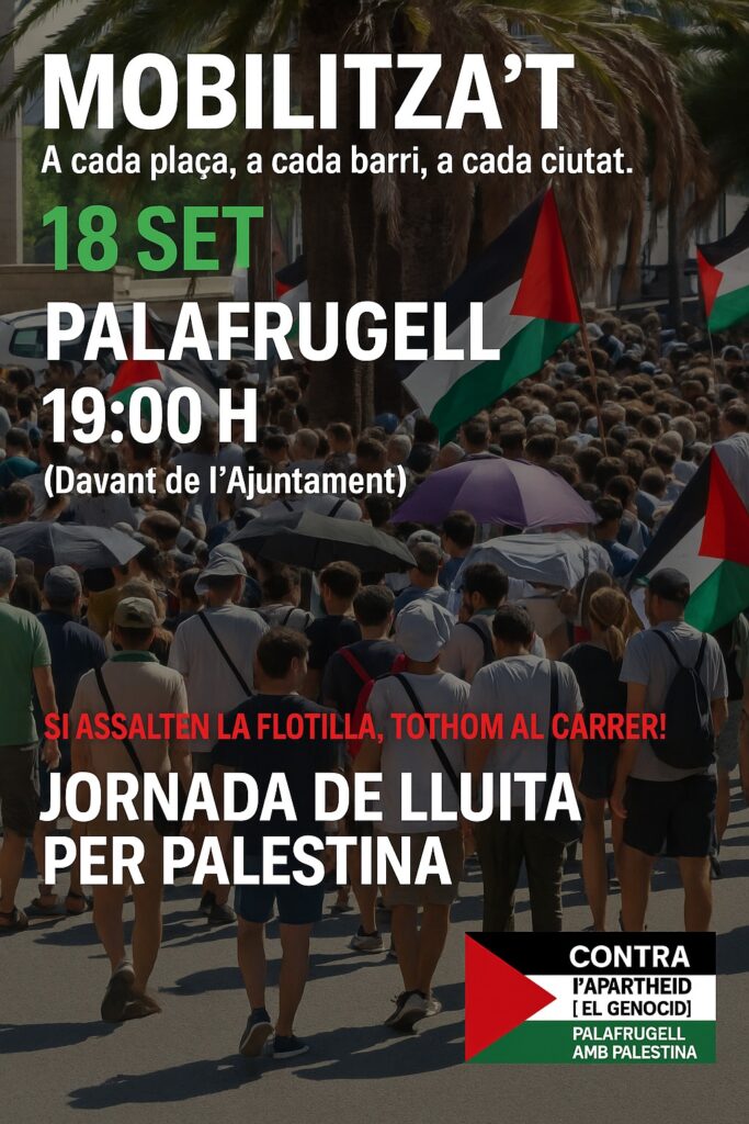 Mobilització de Palafrugell amb Palestina 18 setembre