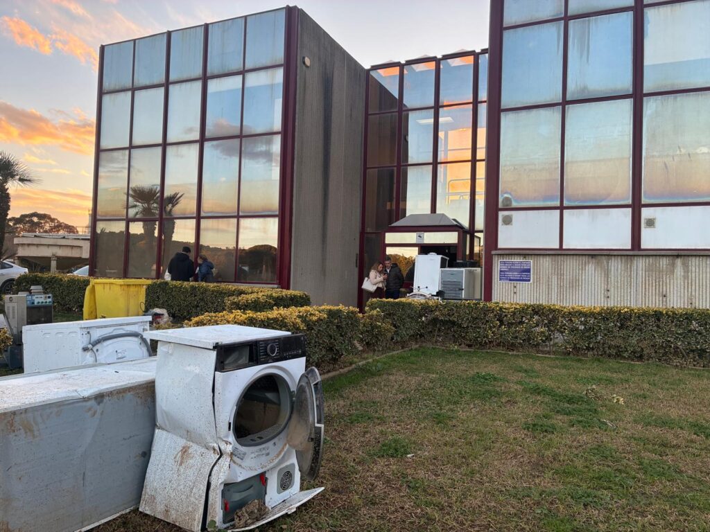 Depuradora de Palamós afectada pel temporal