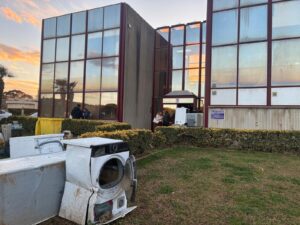 Depuradora de Palamós afectada pel temporal