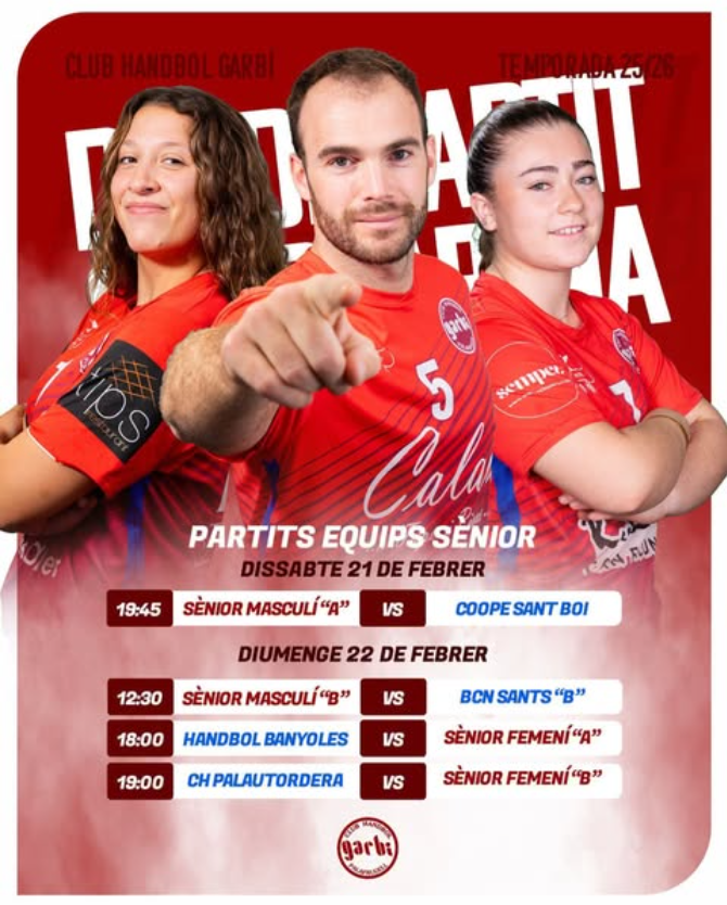 Handbol cap de setmana 21 de febrer