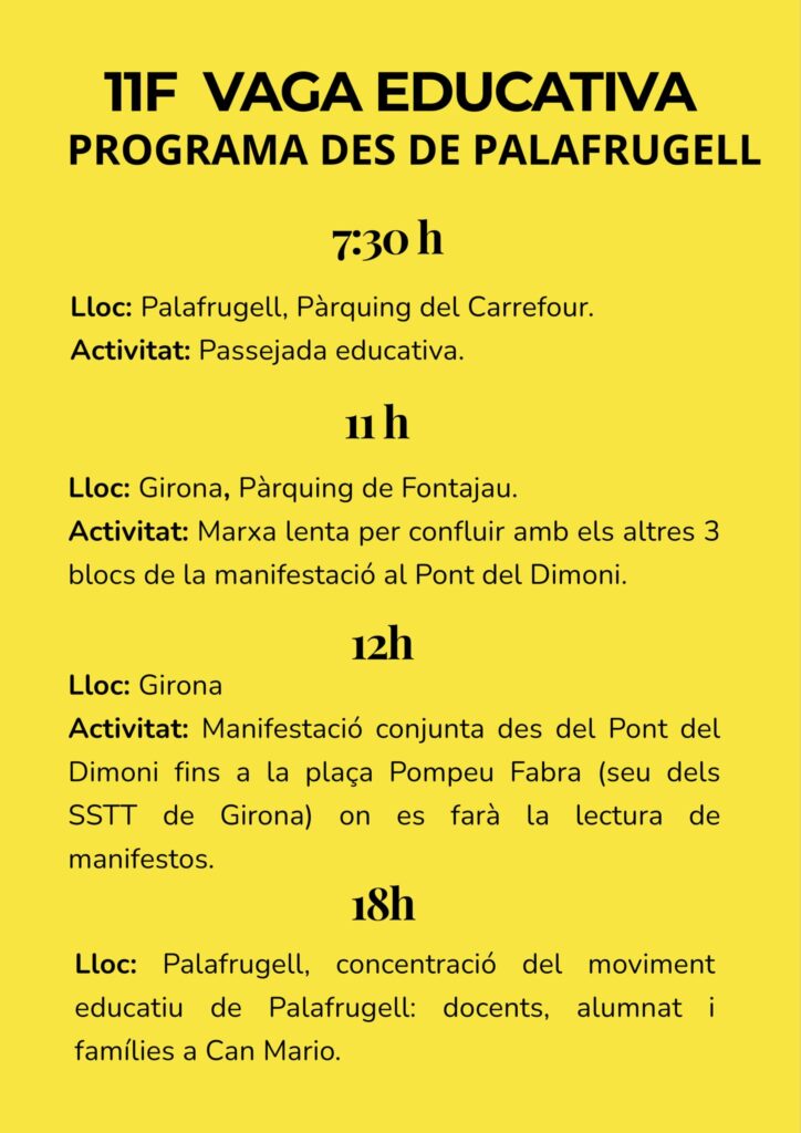 Vaga educativa 11F a Palafrugell