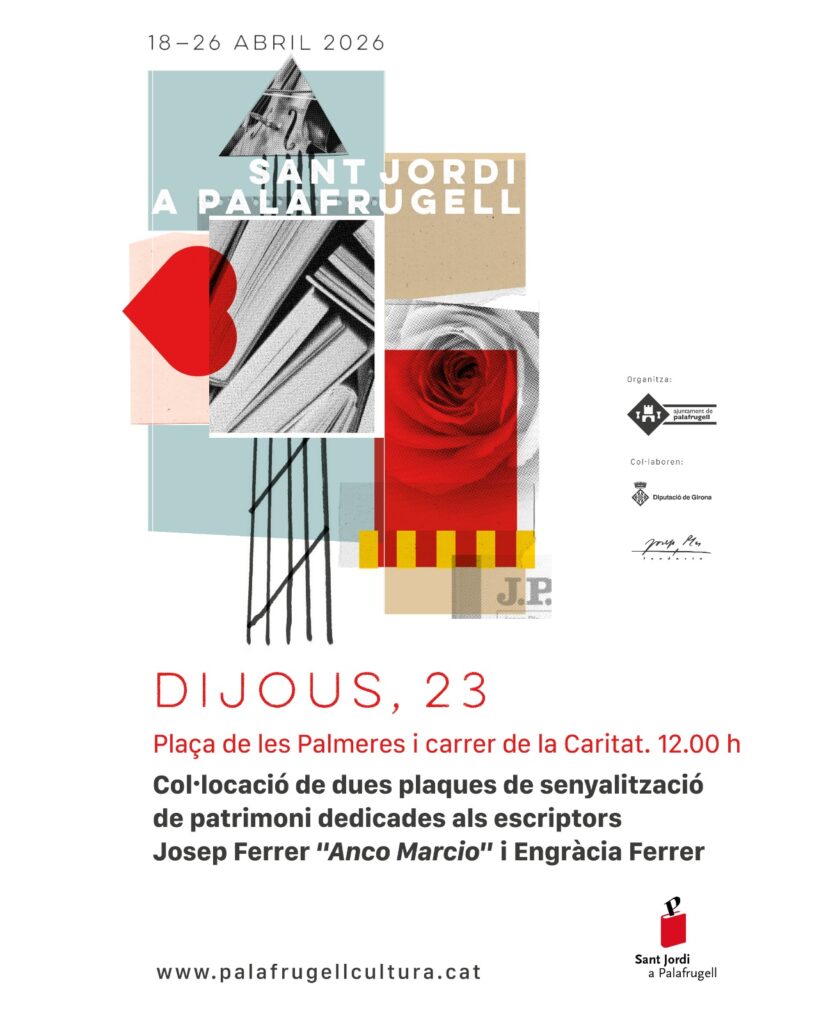 Cartell de la col·locació de les plaques de patrimoni de Sant Jordi