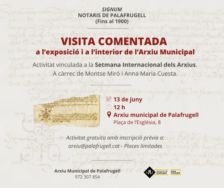 Cartell de l'exposició Signum de l'arxiu