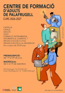 Cursos del Centre de Formació d'Adults 2026-27